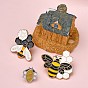 3шт 3 эмалированная булавка в стиле пчелы, милые броши из эмали из цинкового сплава с насекомыми для рюкзака, одежды