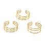 Ion Plating(IP) 304 Stainless Steel Finger Rings, Cuff Rings, Long-Lasting Plated, Bone Shape