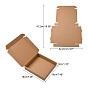 Крафт-бумага складной коробки, квадратный, картонная коробка, почтовые ящики