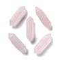 Граненые бусины из натурального розового кварца, лечебные камни, палочка для медитативной терапии, уравновешивающая энергию рейки, точка с двойным окончанием, для проволоки, свернутой подвесками решений, нет отверстий / незавершенного