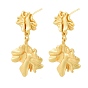 Brass Twist Tree Dangle Stud Earrings for Women, Nickel Free