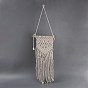 Cotton Cord Macrame Woven Wall Hanging, with Plastic Non-Trace Wall Hooks, for Nursery and Home Decoration