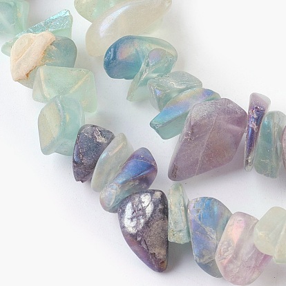 Natural Electroplated Fluorite Beads Strands, Chip