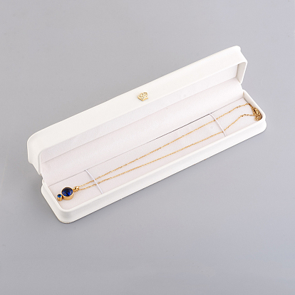 Подарочные коробки ожерелья браслета из искусственной кожи, с позолоченной железной короной и бархатом внутри, для свадьбы, футляр для хранения ювелирных изделий