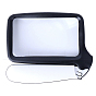 Lupa portátil de plástico de abs, con lente acrilica optica, 5 pcs led light