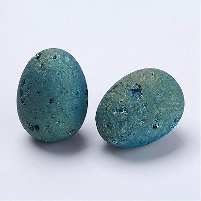 Галька естественный druzy geode кварцевые бусины, Украшения для дома из драгоценных камней, нет отверстий / незавершенного, яичный камень