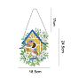 DIY Plastic Hanging Sign Diamond Painting Kit, for Home Decorations, Flower with Bird