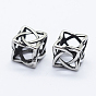 304 Stainless Steel Beads, Large Hole Beads, Hollow Cube
