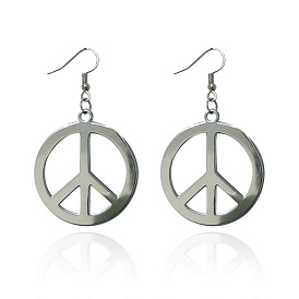 Bold Anti-War Statement Earrings with Titanium Steel Pendant for Women