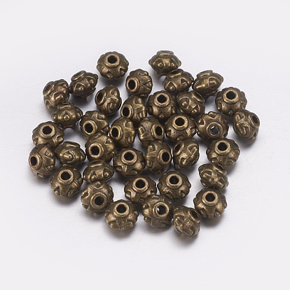  Perles de séparateur de style tibétain , sans cadmium et sans plomb, donut, 7x5mm, Trou: 2mm