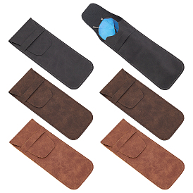 Nbeads 6Pcs 3 Colors PU Imitation Leather Glasses Case, Multifunctional Storage Bag, for Eyeglass, Sun Glasses Protector