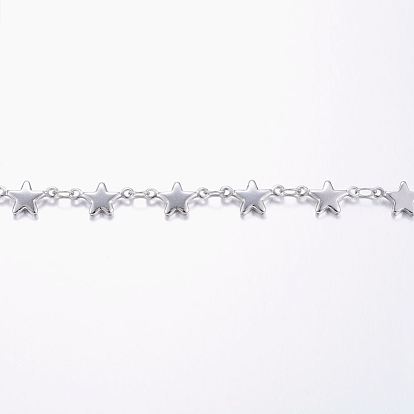 Chapado iónico (ip) hecho a mano 304 cadenas de eslabones de barra de acero inoxidable, soldada, con carrete, estrella