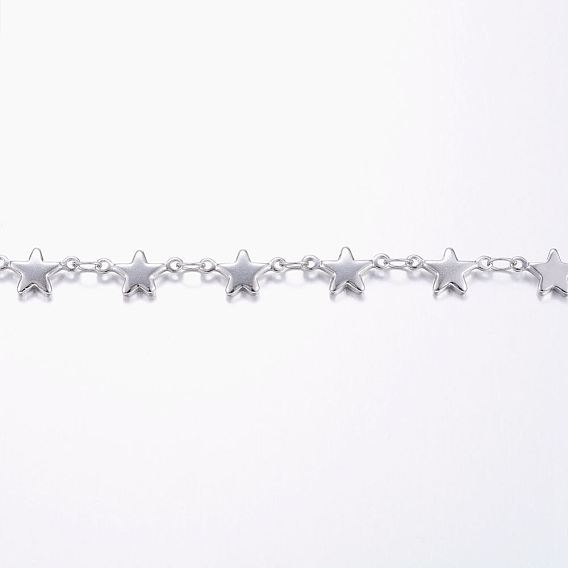 Chapado iónico (ip) hecho a mano 304 cadenas de eslabones de barra de acero inoxidable, soldada, con carrete, estrella