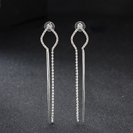 Tassel Earrings Women's Simple and Stylish Long Silver/Gold Ear Threader Jewelry