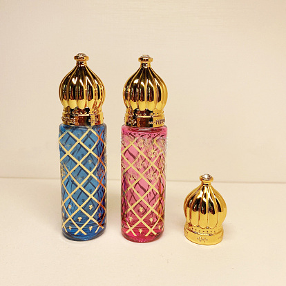 Bouteilles à billes en verre de style arabe, bouteille rechargeable d'huile essentielle, pour les soins personnels