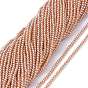 Electroplate Glass Beads Strands, Pearl Luster Plated, Round
