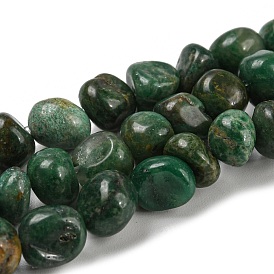 Natural South African Jade Bead Strands, Tumbled Stone, Nuggets