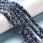 Natural Blue Spot Jasper Beads Strands, Saucer Beads, Rondelle