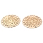 Rack Plating Brass Connector Charms, Etched Metal Embellishments, Long-Lasting Plated, Flower Links
