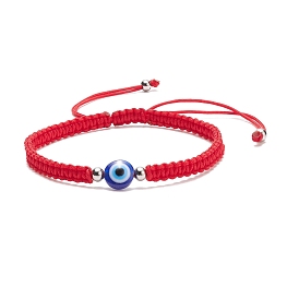 Плетеный браслет из бисера сглаз из смолы, красный регулируемый браслет для ребенка