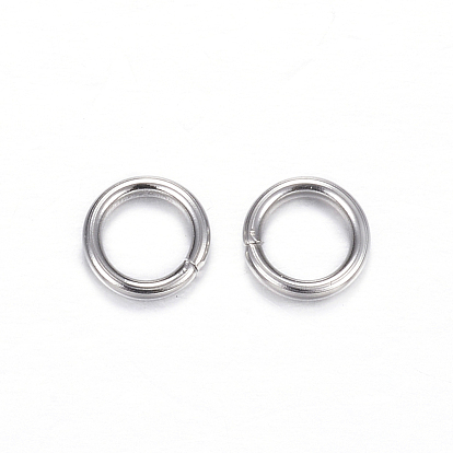 304 Stainless Steel Jump Rings, Close but Unsoldered Jump Rings