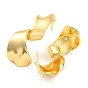 Rack Plating Brass Twist Stud Earrings, Long-Lasting Plated, Lead Free & Cadmium Free