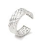 304 открытое кольцо из текстурированной нержавеющей стали для мужчин и женщин