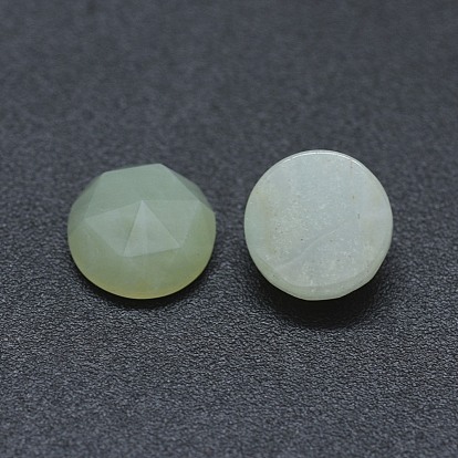 Natural Gemstone Cabochons, Faceted, Flat Round