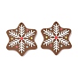 Рождественская тема 3 подвески из смолы с рисунком d, аксессуары для серег своими руками, снежинка, цвет охры