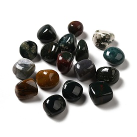 Perles naturelles en agate indienne, pierre tombée, pierres de guérison pour l'équilibrage des chakras, cristal thérapie, méditation, reiki, gemmes de remplissage de vase, pas de trous / non percés, nuggets