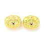 Brass Micro Pave Cubic Zirconia Beads, Long-Lasting Plated, Lead Free & Cadmium Free, Oval with Dragon