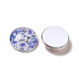 Half Round/Dome Floral Printed Glass Cabochons