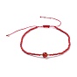 Nylon Thread Braided Anklets, with Natural/Synthetic Gemstone Beads and Glass Seed Beads