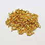 Rack Plating and Vacuum Plating Brass Spring Ring Clasps, Cadmium Free & Lead Free, 12x4mm, Hole: 2mm
