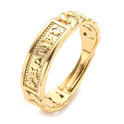 304 anillo ajustable de acero inoxidable para mujer, palabras rúnicas odin nórdico vikingo amuleto