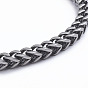 Men's 304 Stainless Steel Wheat Chain & Cuban Link Chain Necklaces, with Lobster Claw Clasps