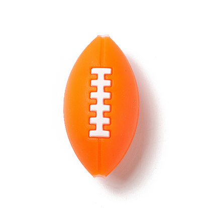 Silicone Focal Beads, Rugby