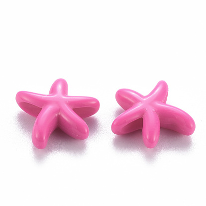 Opaque Acrylic Beads, Starfish
