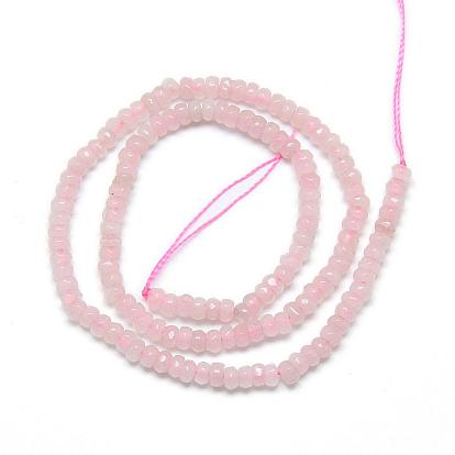 Естественно розового кварца шарика Gemstone нити, граненые, рондель