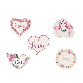 Valentine's Day Theme Acrylic Pendants, Word Love