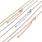 Brass Link Chain Necklaces, Long-Lasting Plated