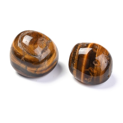 Natural Tiger Eye Beads, Healing Stones, for Energy Balancing Meditation Therapy, No Hole, Nuggets, Tumbled Stone, Healing Stones for 7 Chakras Balancing, Crystal Therapy, Meditation, Reiki, Vase Filler Gems