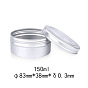 150ml Round Aluminium Tin Cans, Aluminium Jar, Storage Containers for Jewelry Beads, Candies, with Screw Top Lid and Clear Window