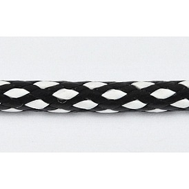 Korean Waxed Polyester Cord, Black and White