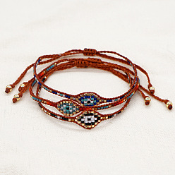Handmade Turkish Evil Eye Vintage Style Bracelet for Women - Miyuki Beaded Wristband