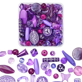 Perles acryliques 100g, formes mixtes