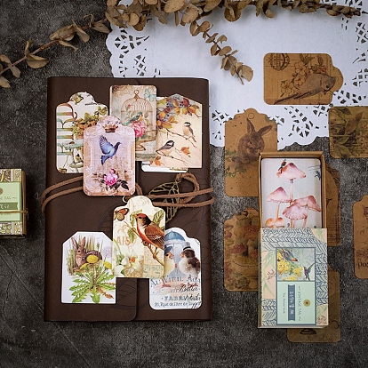 Бумажные закладки, закладки в винтажном стиле для книголюба, прямоугольник с рисунком животного/растения/человека