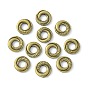 Tibetan Style Alloy Donut Bead Frames, Lead Free & Cadmium Free, 15x4mm, Hole: 1.5mm, about 393pcs/1000g