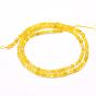 Natural Yellow Opal Beads Strands, Faceted, Round