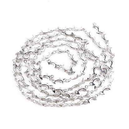 201 Stainless Steel Dolphin & Oval Link Chains, Soldered